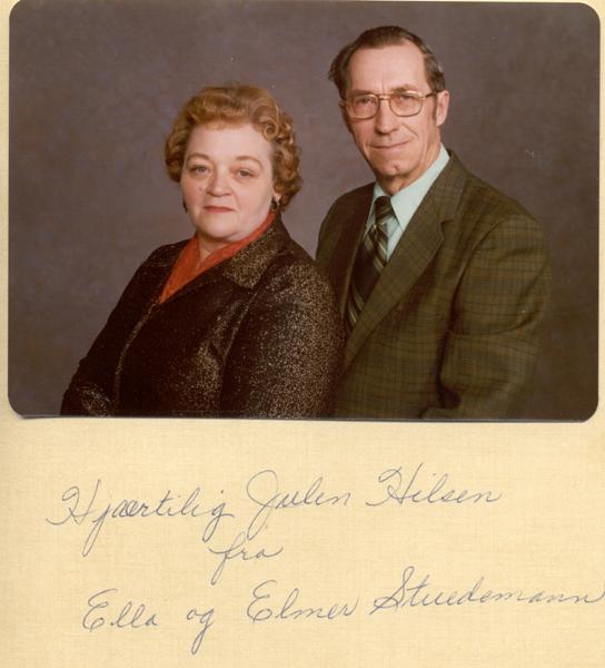 Ella&ElmerS.jpg - Ella ( granddaughter of Inger Stve and Sven Larson)  and her husband Elmer Stuedeman.